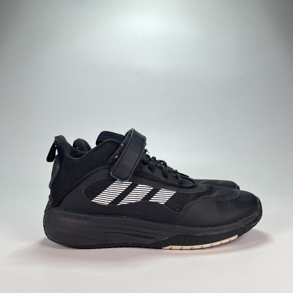 adidas Own The Game 3.0 Black White Athletic Basketball Shoes IF4593 Youth Sz 5